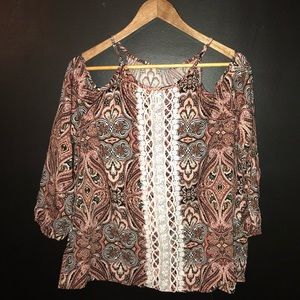 Charlotte Russe Pep Shoulder Blouse